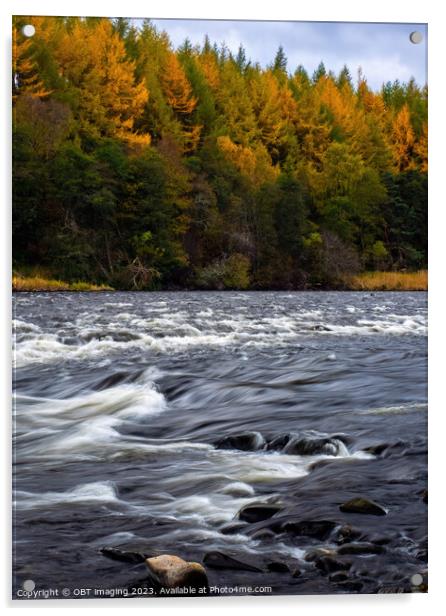 The River Spey Upper Speyside Highland Scotland  Acrylic by OBT imaging