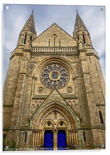 Kelvinside Hillhead Parish Church Glasgow City 1876 Acrylic by OBT imaging