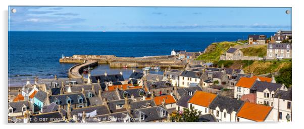 Cullen Harbour & Seatown Roofscape, Morayshire Scotland Acrylic by OBT imaging