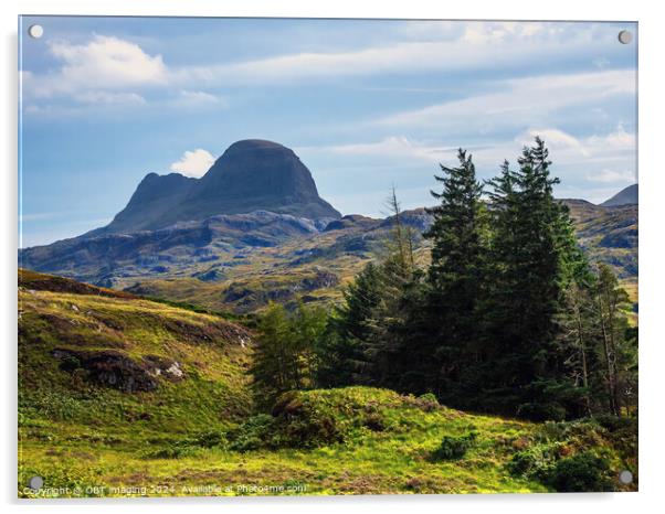 Suliven Mountain Assynt Scottish Highlands Acrylic by OBT imaging