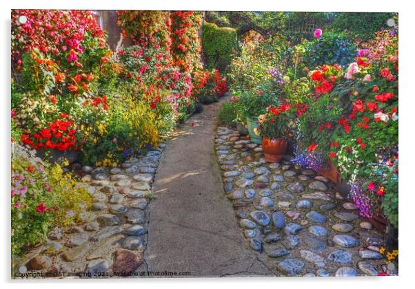 Cottage Garden Path  Acrylic by OBT imaging
