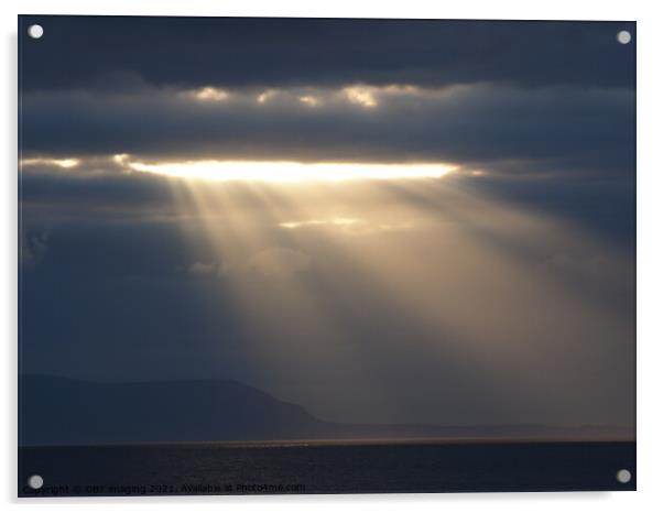 Last Ray Of Light Hebridean Sky Scotland Acrylic by OBT imaging