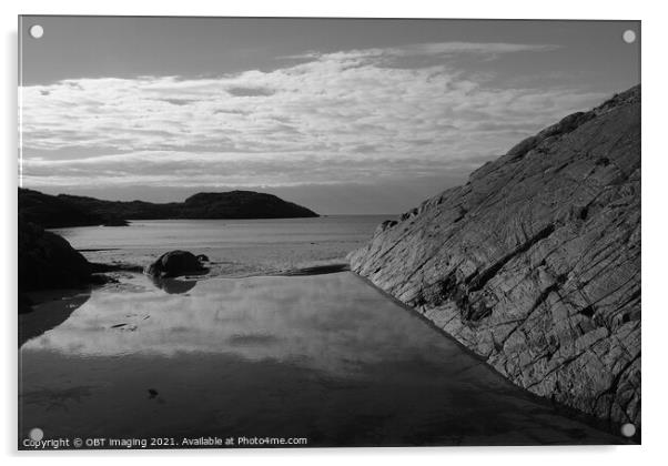 Achmelvich Beach Rock Geometry Scotland Acrylic by OBT imaging