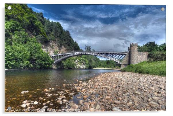 1812 Thomas Telford Craigellachie Bridge Speyside  Acrylic by OBT imaging