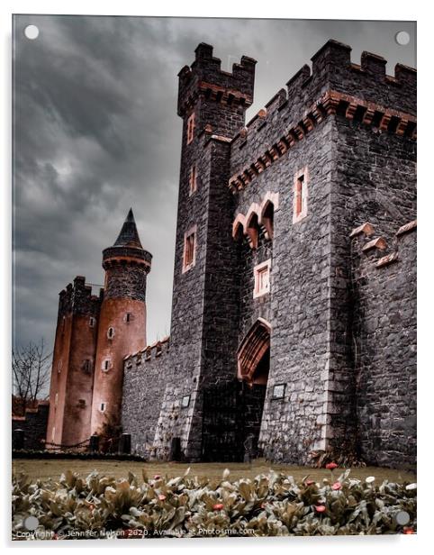 Killyleagh Castle Northern Ireland  Acrylic by Jennifer Nelson