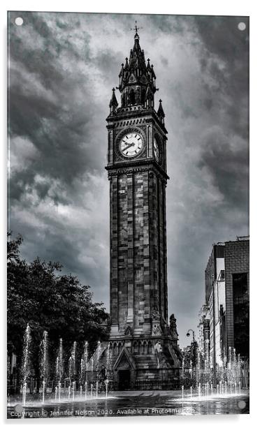 Albert Memorial Clock - Belfast Acrylic by Jennifer Nelson
