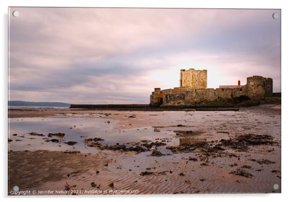 The iconic Carrickfergus Castle. Acrylic by Jennifer Nelson