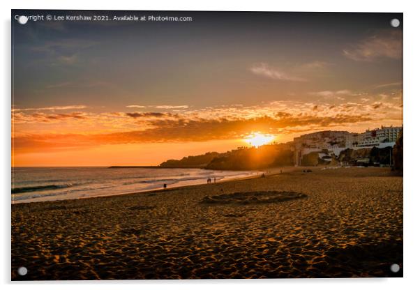 Albuferia Algarve Sunset Acrylic by Lee Kershaw