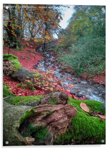 "Nature's Symphony: Autumn Cascade" Acrylic by Lee Kershaw