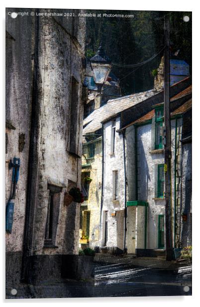 "An Enchanting Back Street in Polperro" Acrylic by Lee Kershaw