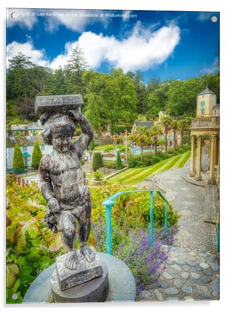 Portmeirion Statue and Square Acrylic by Lee Kershaw