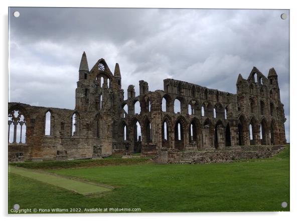 Whitby Abbey ruins Acrylic by Fiona Williams