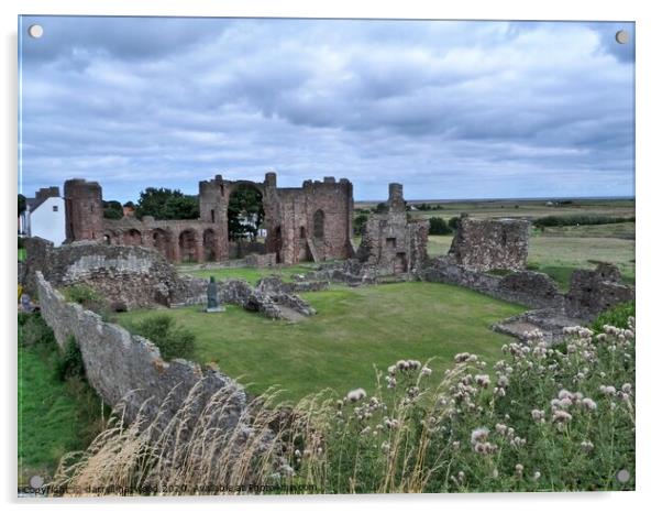 Lindisfarne Priory Acrylic by darrell haywood