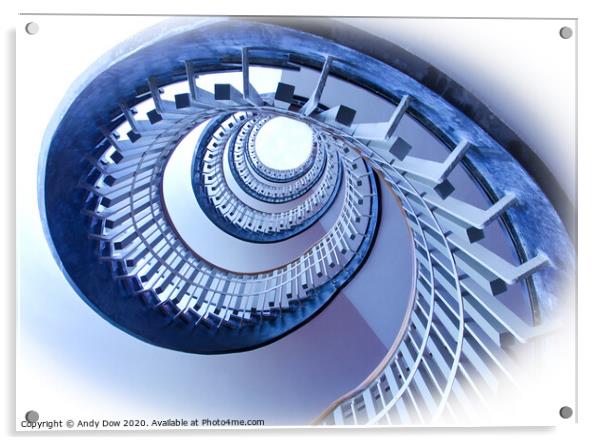 Spiral staircase to the sky Acrylic by Andy Dow