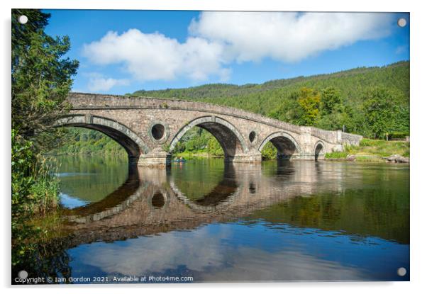Kenmore Bridge  - Kenmore Loch Tay Perthshire Scotland Acrylic by Iain Gordon
