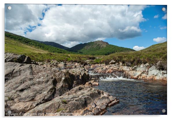 North Glen Iale of Arran Scotland  Acrylic by Iain Gordon