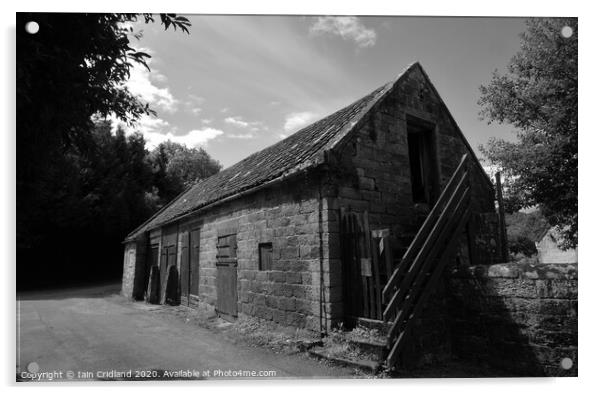 Stone Barn Acrylic by Iain Cridland