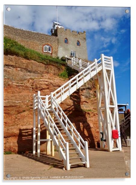 Jacob's Ladder Sidmouth Acrylic by Sheila Ramsey