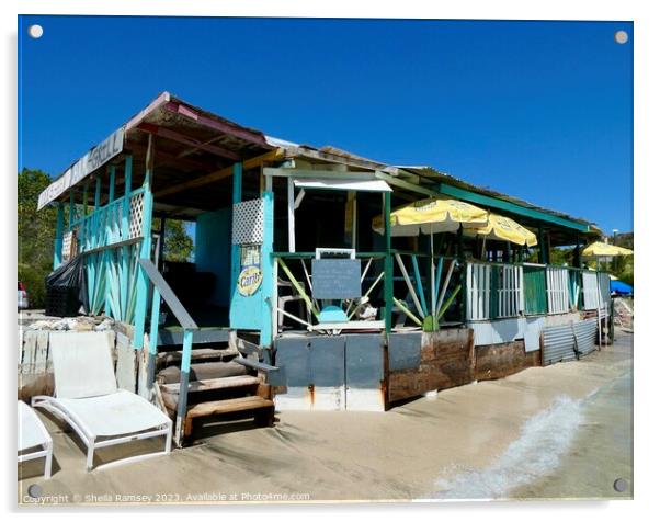 Cockleshell Beach Bar Acrylic by Sheila Ramsey