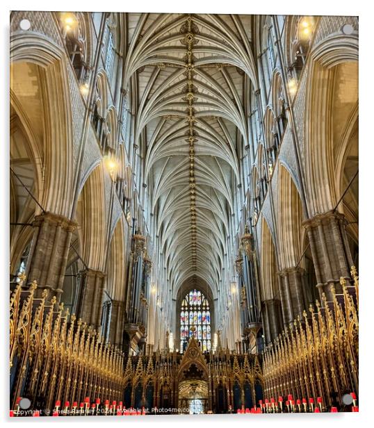 Inside Westminster Abbey  Acrylic by Sheila Ramsey