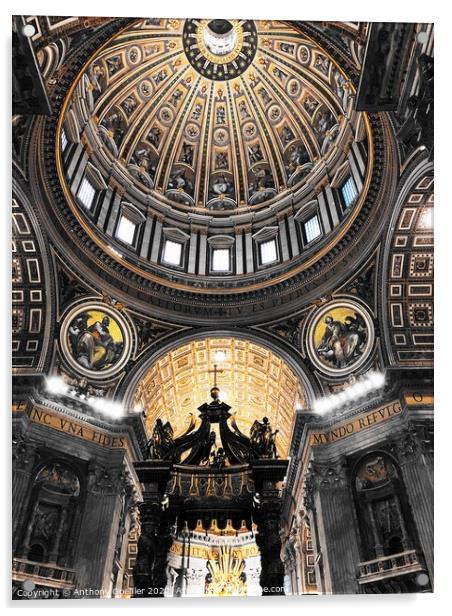 St Peter’s Basilica - Vatican City Acrylic by Anthony Goehler
