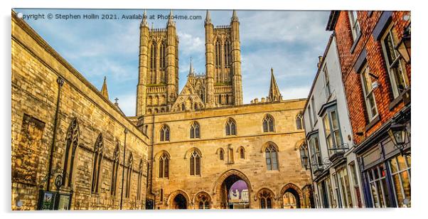 Lincoln Cathedral Acrylic by Stephen Hollin