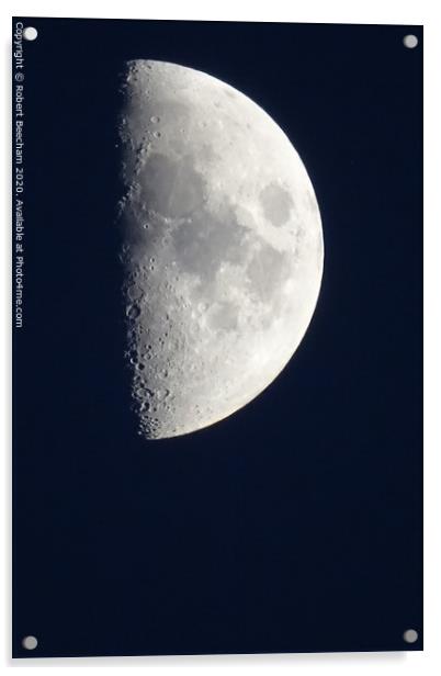 Half moon taken in Felixstowe Suffolk uk Acrylic by Robert Beecham
