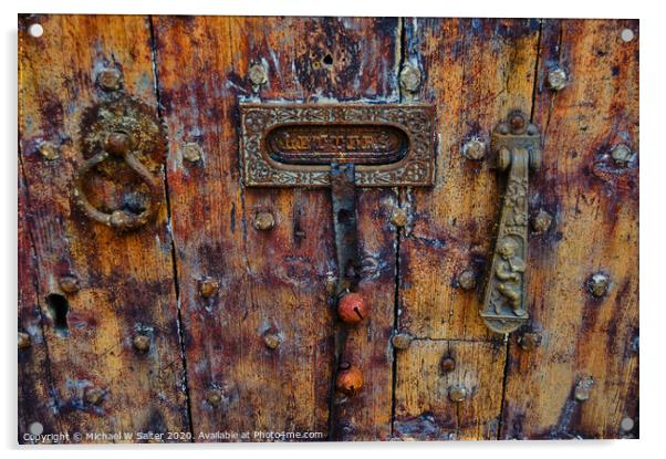 A Door To The Past Acrylic by Michael W Salter