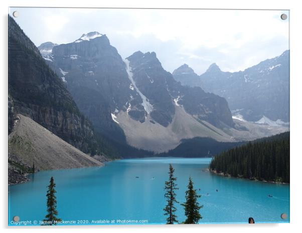 Lake Moraine  Acrylic by James Mackenzie