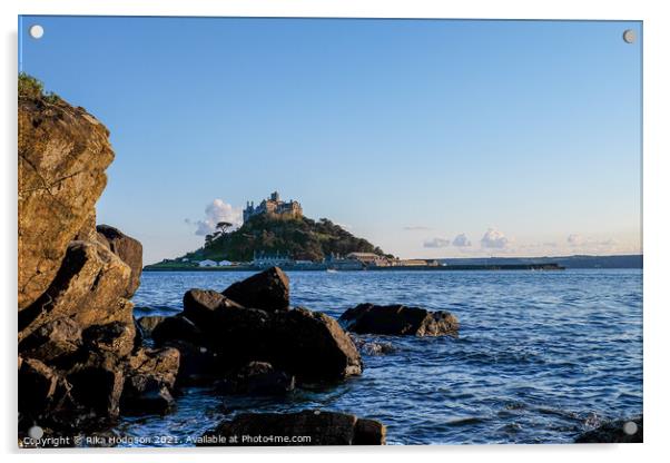 St Micheal's Mount, Marazion, Cornwall, Enlgand Acrylic by Rika Hodgson