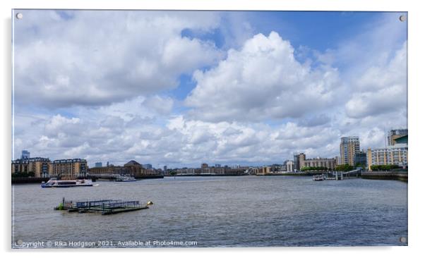 The River Thames, London, UK Acrylic by Rika Hodgson