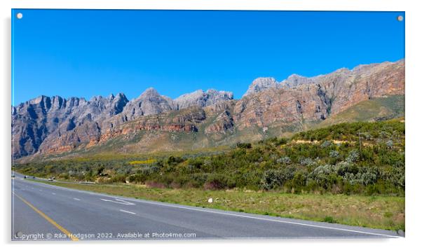 Du Toiskloof Pass, Landscape, South Africa  Acrylic by Rika Hodgson