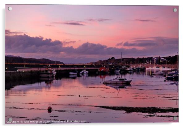 Harbour Sunset, Hayle Acrylic by Rika Hodgson