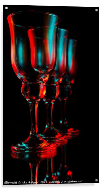 Wine Glasses Acrylic by Rika Hodgson