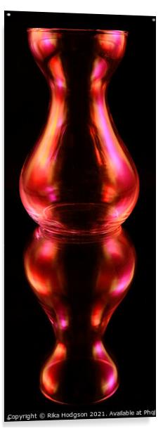 Dark light Vase Acrylic by Rika Hodgson