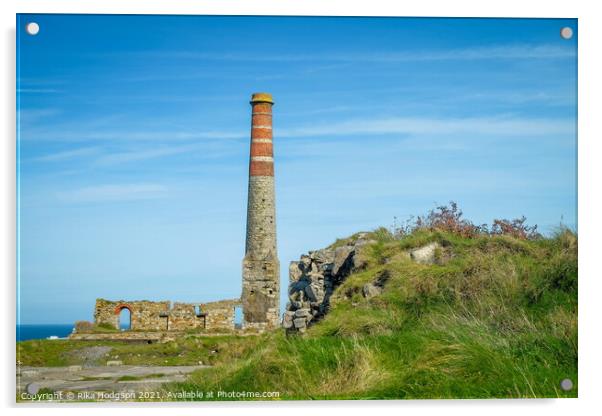Dilapidated Geevor Tin Mine Group, Cornish Coastline Acrylic by Rika Hodgson