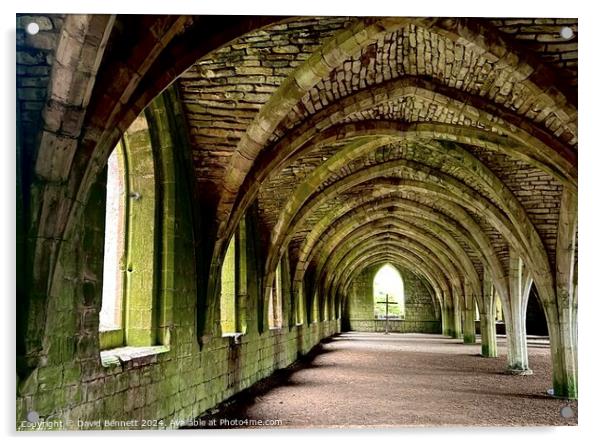 Yorkshire Fountains Abbey Arch Acrylic by David Bennett