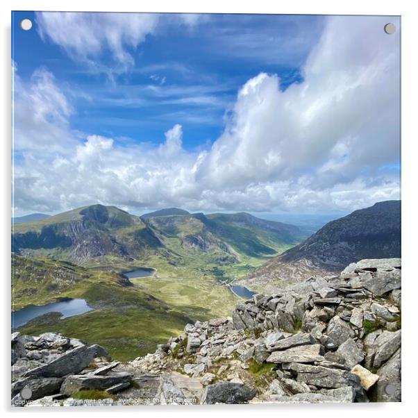 Snowdonia Welsh Mountains Acrylic by David Bennett