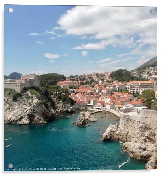 Dubrovnik Castle Views Acrylic by David Bennett