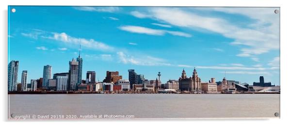 Liverpool Skyline  Acrylic by David Bennett