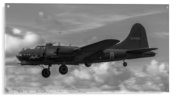 B-17 Bomber WW11 Acrylic by Malc Lawes