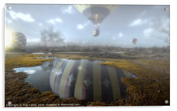 Misty flight  Acrylic by Malc Lawes