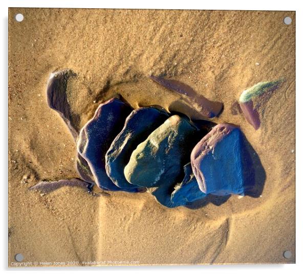 Sand Stones  Acrylic by Helen Jones