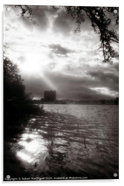Threave Castle in infrared Acrylic by Robert MacDowall