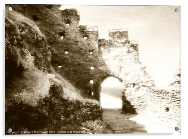 Tintagel Castle, Cornwall in infra-red Acrylic by Robert MacDowall