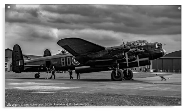 Avro Lancaster - PA474 Acrylic by Kev Robertson