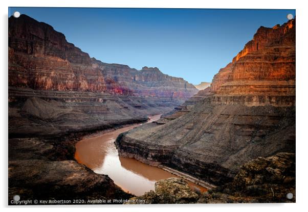 Grand Canyon - Colorado River Acrylic by Kev Robertson