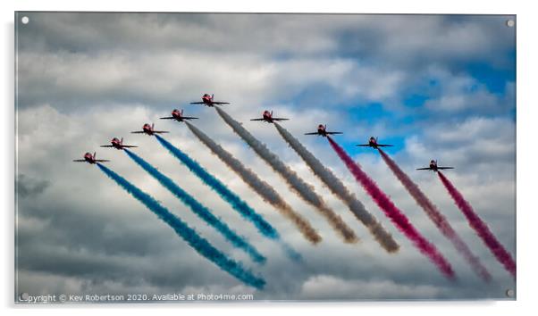 The Red Arrows 2008 Acrylic by Kev Robertson