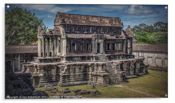 Angkor Wat Acrylic by Kev Robertson