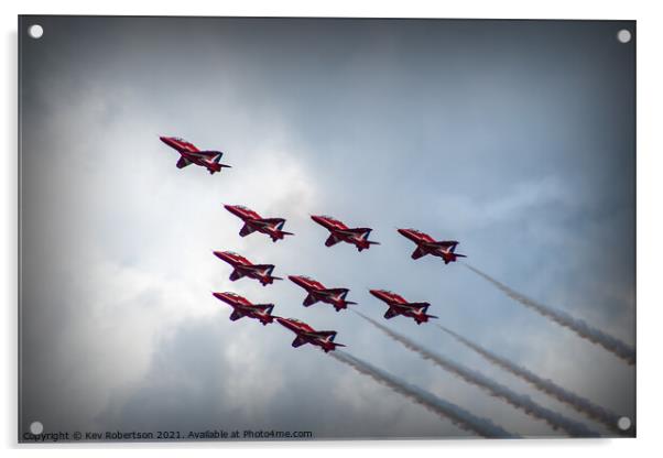 The Red Arrows Acrylic by Kev Robertson